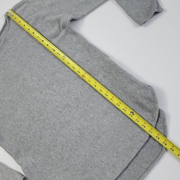 Michael Kors Women's Grey Knit Pullover Longline Sweater Side Zips Cotton Size M - Picture 12 of 13